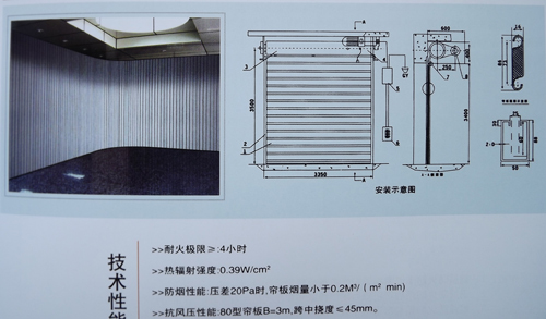 钢质防火卷帘门安装示意图